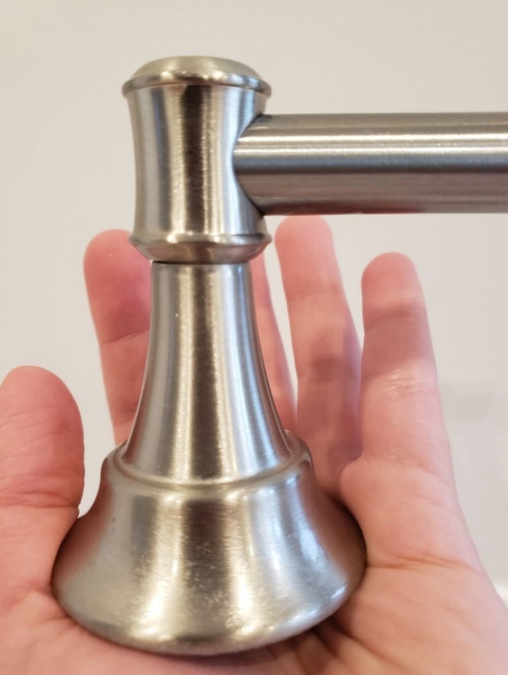 Pivoting Double Post Bathroom Toilet Roll/Toilet Paper Holder in Brushed Nickel - Picture 5 of 8